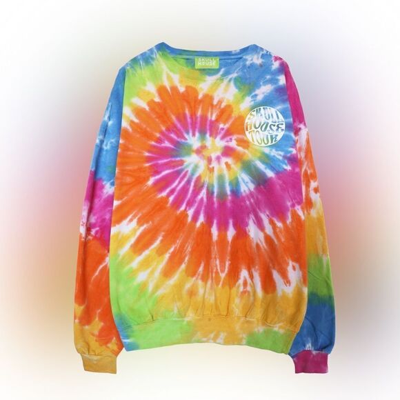 Skull House Designs Tie Dye Crewneck Rainbow Dream M/L NWT IN PACKAGING - Picture 2 of 6